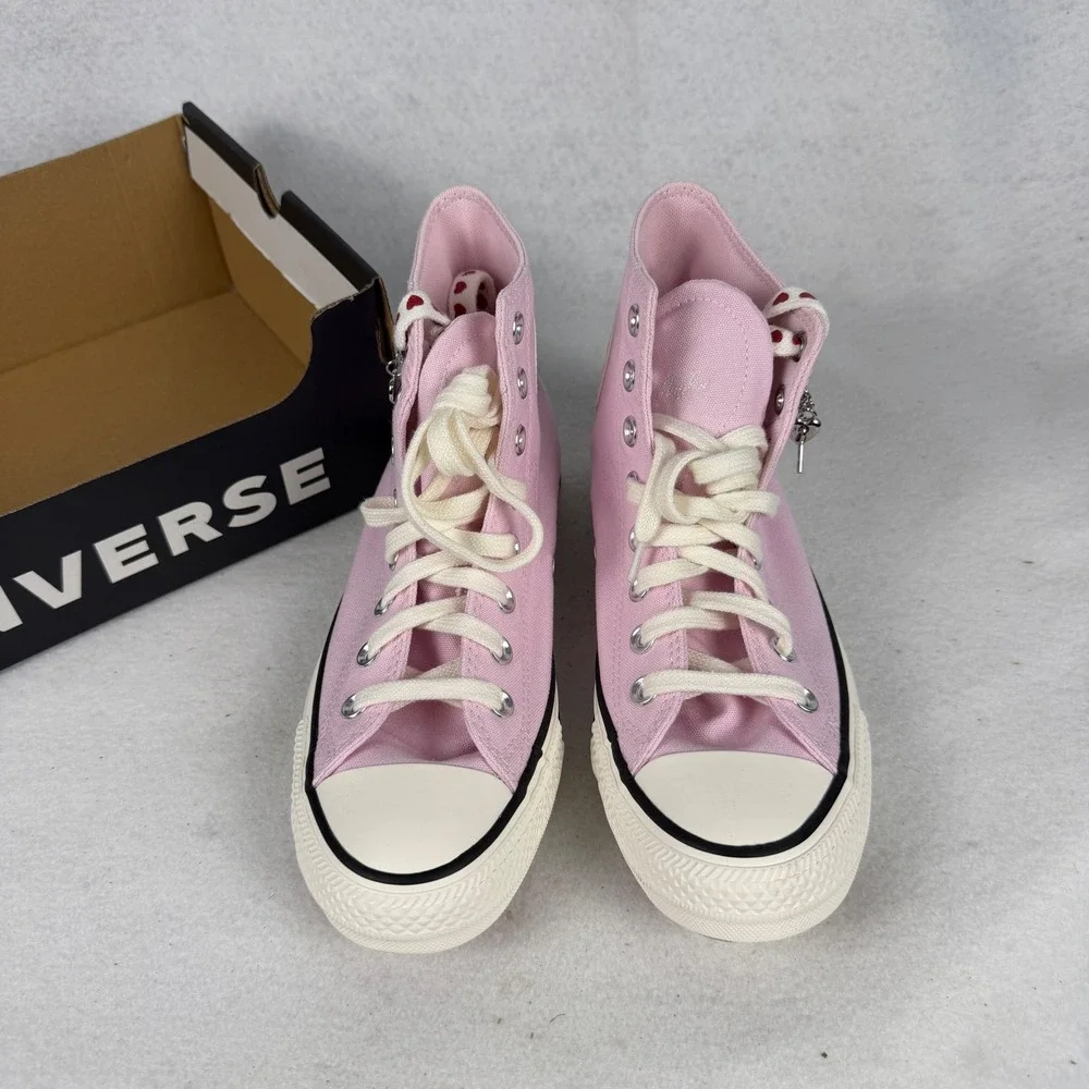 Converse Chuck Taylor All Star Womens 8.5 UK 6.5 Valentine Heart Charm Pink - Picture 4 of 15